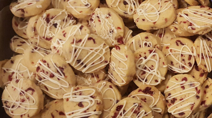 Cranberry Orange Shortbread Cookies